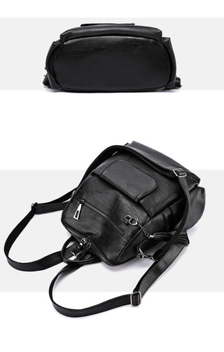 New Women Backpacks Soft Leather Fashion Casual Tassel ALODIA STORE