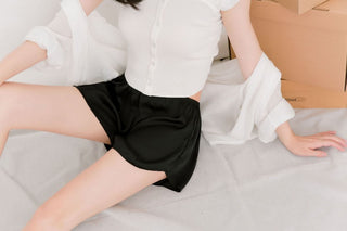 Fashion Ice Silk Safety Pants Women Summer Sexy Cool Comfort Sleep Bottoms Simple Home Shorts Ladies Pajama Shorts Underwear ALODIA STORE