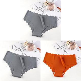 VDOGRIR 3Pcs/Lot Sexy Women's Mid Rise Panties Set Underwear Seamless Solid Color Briefs Comfortable Underpants Lady Lingerie ALODIA STORE