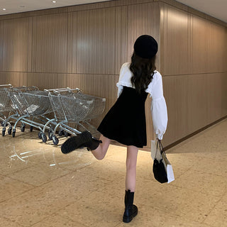 Elegant Party Dress Women Long Sleeve Sweet Empire High Street Mini Dress Gothic Y2k Dress ALODIA STORE