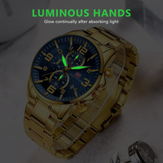 MINI FOCUS Watches Mens Top Brand Luxury Gold Watch Calendar Waterproof Chronograph Multifunction Business relogio masculino New ALODIA STORE
