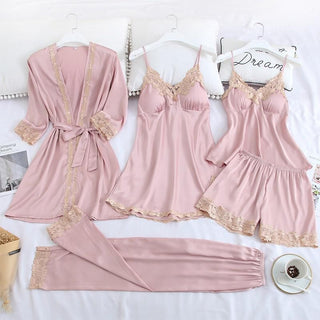 Sexy Lady Women Satin Short Kimono Robe Pajamas Bathrobe Print Floral Sleepwear Soft Wedding Bride Bridesmaid Homewear ALODIA STORE