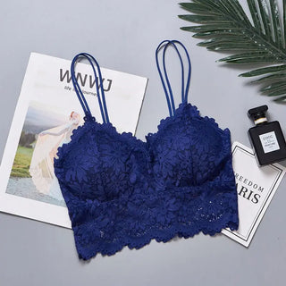 SVOKOR Women Wireless Lace Bra Push Up Tube Top Plus Size Sport Bralette Underwear Non-adjusted Straps Lingerie Full Cup ALODIA STORE