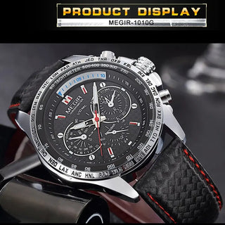 MEGIR Mens Watches Top Brand Luxury Quartz Watch Men Fashion Luminous Army Waterproof Men Wrist Watch  Relogio Masculino 1010G ALODIA STORE