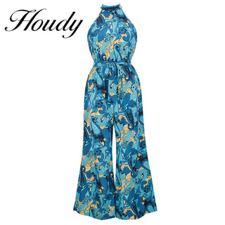 Fashion Sexy Female Wide-Leg Tropical Dress Sleeveless Elegant Tie Long Dress Party Bridesmaid Robe Long Skirt Party Dress ALODIA STORE