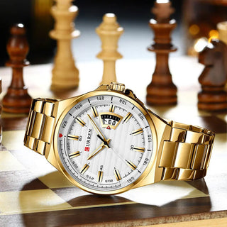 Top Brand CURREN Luxury Quartz Watches for Men Wrist Watch Classic Silver Stainless Steel Strap Men's Watch Waterproof 30M ALODIA STORE