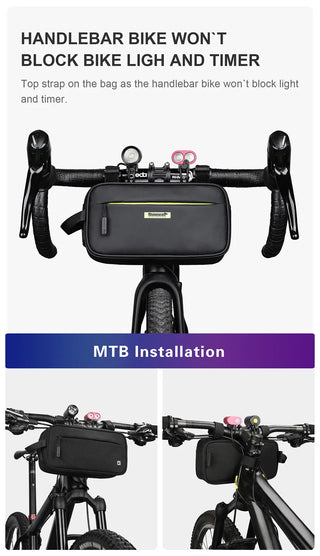 Rhinowalk Handlebar Bag Bicycle Bag Frame Pannier Bag Waterproof Multifunction Portable Shoulder Bag Cycling Bag Bike Accessorie ALODIA STORE