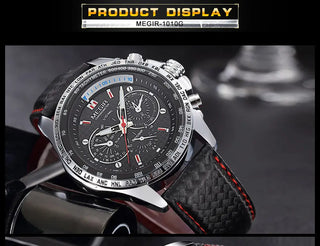 MEGIR Mens Watches Top Brand Luxury Quartz Watch Men Fashion Luminous Army Waterproof Men Wrist Watch  Relogio Masculino 1010G ALODIA STORE