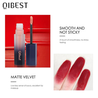 QIBEST Matte Lip Gloss Lips Makeup Moisturizer Lipstick Long Lasting Liquid Lipstick Lip Tint Cosmetics Lipgloss Lightweight ALODIA STORE