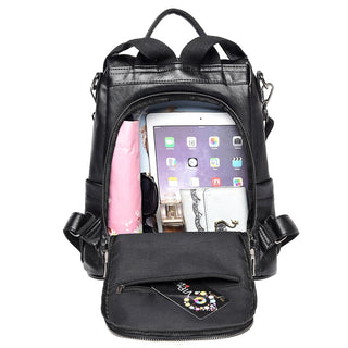 New Women Backpacks Soft Leather Fashion Casual Tassel ALODIA STORE
