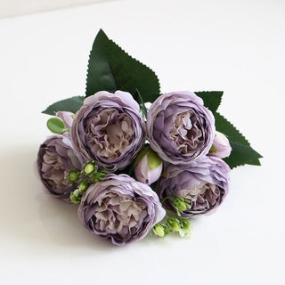Artificial Flowers Peony Bouquet Silk Rose Vase for Home Decor Garden Wedding Decorative Fake Plants Christmas Garland Material ALODIA STORE