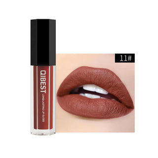 QIBEST Liquid Lipstick Lips Matte Lipgloss Pigment Waterproof ALODIA STORE