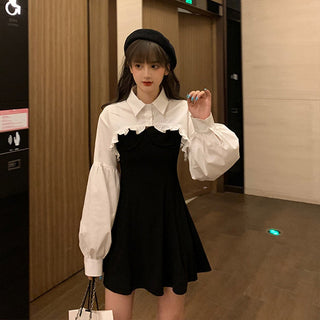 Elegant Party Dress Women Long Sleeve Sweet Empire High Street Mini Dress Gothic Y2k Dress ALODIA STORE