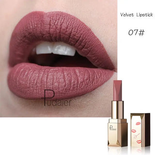 Pudaier Brand Matte Lipstick Professional Makeup for Women Long Lasting Velvet Tint Matt Sexy Lip Stick Nice Shades Batom Matte ALODIA STORE