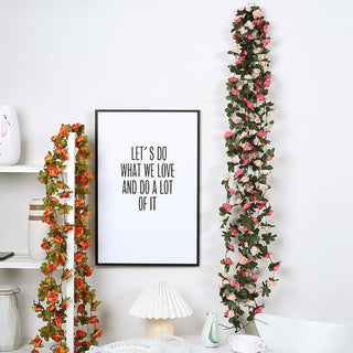 Rose Artificial Silk Flowers Garland for Christmas Wedding Home Room Autumn Backdrop Decor Garden Arch Arrange Fake Plant Vine ALODIA STORE