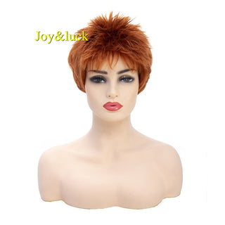 Short Ombre Blonde Wig Synthetic Bob Straight Hair With Bangs Women Natural Daily Wear Wig ALODIA STORE