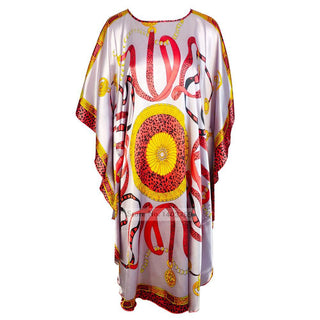 Sexy Female Silk Rayon Robe Bath Gown Nightgown Summer Casual Home Dress Printed Loose Sleepwear Plus Size Nightwear Bathrobe ALODIA STORE
