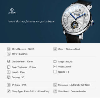 Switzerland Luxury Brand Men Skeleton Watch Leather Seagull Movement Automatic Men Watch Business relogios masculino Waterproof ALODIA STORE
