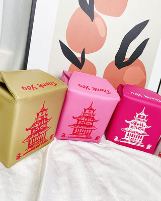 ENJOININ Chinese Takeout Box Purse Pu Leather Women ALODIA STORE