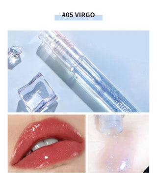 QIBEST Transparent Lip Gloss Plumping Lip Plumper Shimmer Glossy Moisturizing Lip Tint Nourise Mirror Lipgloss Base Natural ALODIA STORE