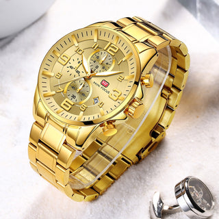 MINI FOCUS Watches Mens Top Brand Luxury Gold Watch Calendar Waterproof Chronograph Multifunction Business relogio masculino New ALODIA STORE