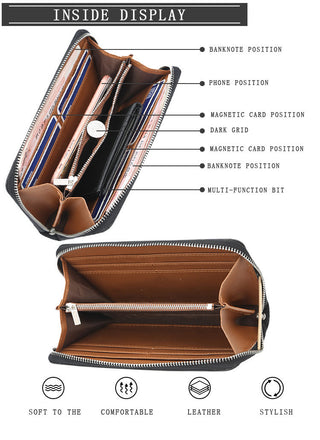 Picture Wallet Business Men Long Large Capacity Clutch Multi-Card ALODIA STORE