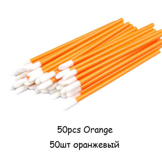 Disposable Lip Brushes 50pcs Eyelash Cleaning Makeup Removing Tools Lipstick Lip Gloss Mascara Wands Set Cosmetic Applicator ALODIA STORE