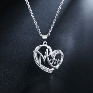 New Fashion 925 Sterling Silver Big Love Heart Pendant Necklace For Women Silver 925 Jewelry Necklace ALODIA STORE
