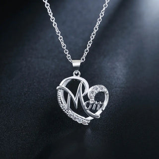 New Fashion 925 Sterling Silver Big Love Heart Pendant Necklace For Women Silver 925 Jewelry Necklace ALODIA STORE