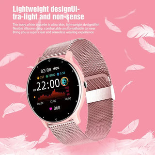 LIGE New Women Smart Watch Men Real-Time Activity Tracker Heart Rate Monitor Sports Ladies Smart Watch Men For Android IOS ALODIA STORE