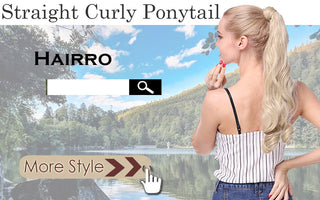 HAIRRO Claw Clip On Ponytail Hair Extension Synthetic Ponytail Extension Hair For Women Pony Tail Hairpiece Curly Style ALODIA STORE