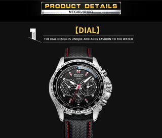MEGIR Mens Watches Top Brand Luxury Quartz Watch Men Fashion Luminous Army Waterproof Men Wrist Watch  Relogio Masculino 1010G ALODIA STORE