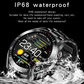 LIGE New Steel Band Digital Watch Men Sport Watches Electronic LED Male Wrist Watch For Men Clock Waterproof Bluetooth Hour ALODIA STORE