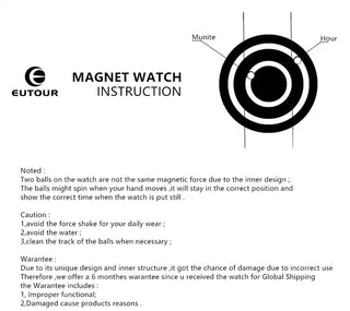 EUTOUR New Innovative Blue Gold Magnetic Metal Multifunctional Watch Men's Fashion Sports Quartz Watch Simple Men's Watch ALODIA STORE