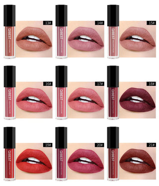 QIBEST Liquid Lipstick Lips Matte Lipgloss Pigment Waterproof - Alodia Store