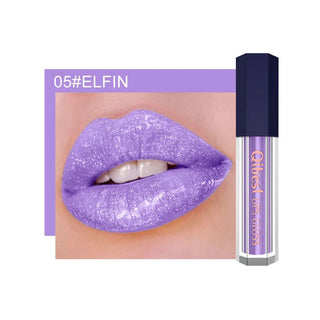 QIBEST 12 Colors Shimmer Liquid Lipstick Diamond Lip gloss Cosmetic Lip Tint Glitter Waterproof Moisturizer Makeup Lip Gloss ALODIA STORE