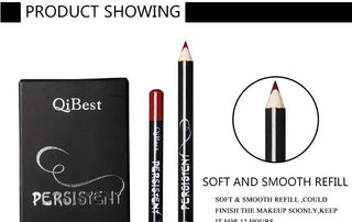 QIBEST 12Colors Lip Liner Lip Makeup Long-lasting Matte Lipliner Pencil Waterproof Moisturizing Lipstick Contour Cosmetics TSLM2 ALODIA STORE