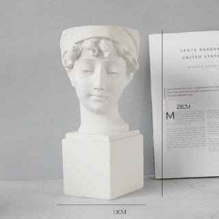 Nordic Creative Portrait Vase Human Head Resin David Medici Venus Statue Modern Nordic Decoration Decoration Home Decoration ALODIA STORE