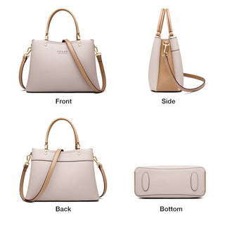 FOXER Elegant Bag Leather Lady Handbag Simple Tote bag ALODIA STORE