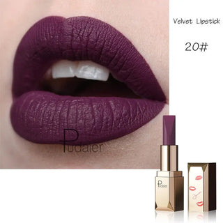 Pudaier Brand Matte Lipstick Professional Makeup for Women Long Lasting Velvet Tint Matt Sexy Lip Stick Nice Shades Batom Matte ALODIA STORE