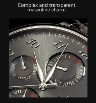 LOBINNI Luxury Mechanical Gear Watch Men gift Seagull Movement Automatic Black Self Winder Sapphire Watch Brand Men Metal Bezel ALODIA STORE