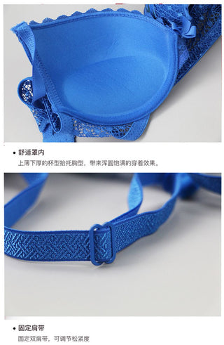 New 2020 sexy 3/4 cup back closure lace women bra set thong hollow out  underwear  intimante  lingerie alodia store