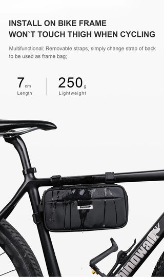 Rhinowalk Handlebar Bag Bicycle Bag Frame Pannier Bag Waterproof Multifunction Portable Shoulder Bag Cycling Bag Bike Accessorie ALODIA STORE
