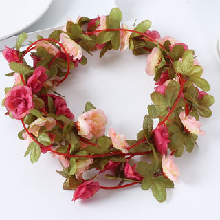 Rose Artificial Silk Flowers Garland for Christmas Wedding Home Room Autumn Backdrop Decor Garden Arch Arrange Fake Plant Vine ALODIA STORE