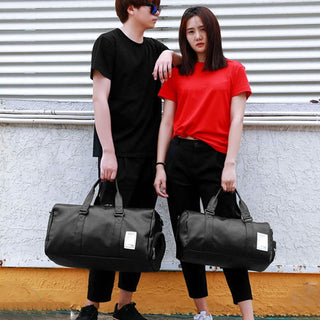Travel Bag Carry on Luggage Duffel Bags Large PU Leather Tote Belt Weekend Crossbody Bag Overnight Solid sac de voyage XA88WC ALODIA STORE