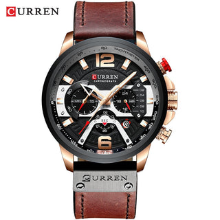 Top  CURREN Brand Casual Fashion Watches for Male Sport Military Leather Wrist Watch Men Watch Chronograph Relojes Hombre ALODIA STORE