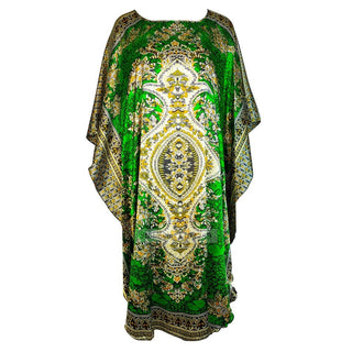 Sexy Female Silk Rayon Robe Bath Gown Nightgown Summer Casual Home Dress Printed Loose Sleepwear Plus Size Nightwear Bathrobe ALODIA STORE