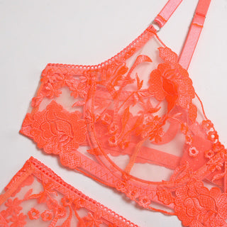 Ellolace Sexy Lingerie Exotic Costumes Lace Transparent Underwear Women Sensual Lingerie Woman Porn Erotic Lingerie 3 Pieces ALODIA STORE