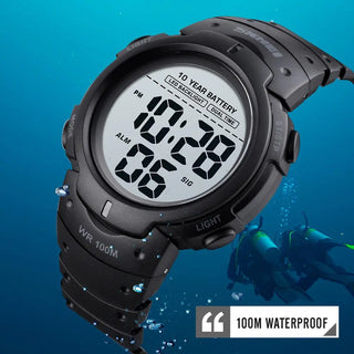 SKMEI Outdoor Sport Watch 100M Waterproof Digital Watch Men Fashion Led Light Stopwatch Wrist Watch Men's Clock Reloj Hombre ALODIA STORE