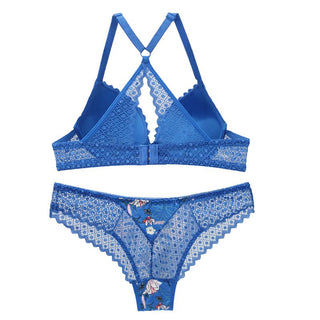 New 2020 sexy 3/4 cup back closure lace women bra set thong hollow out  underwear  intimante  lingerie alodia store